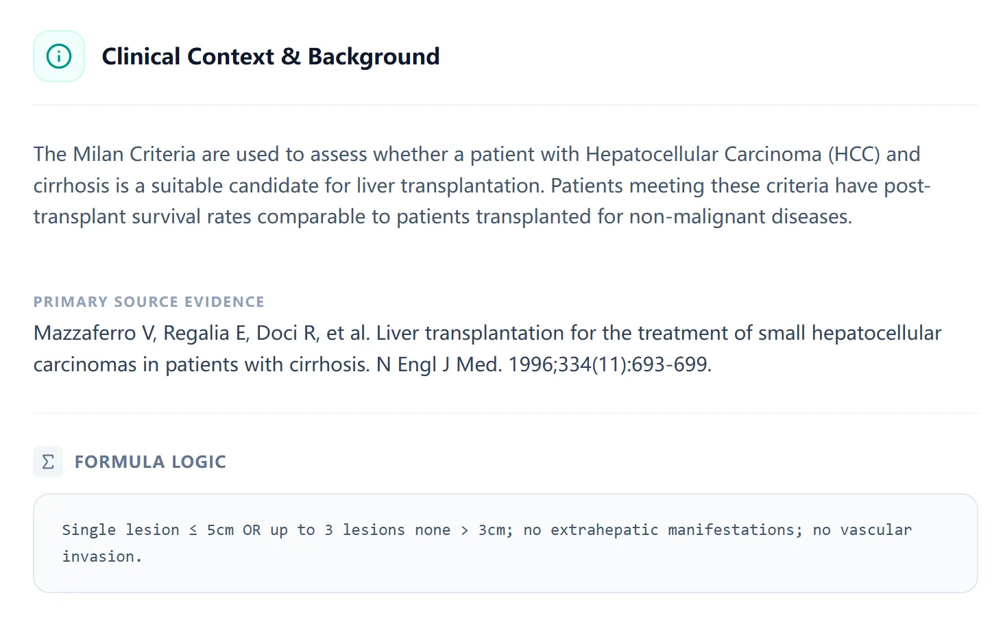 Clinical Context and Formula Logic
